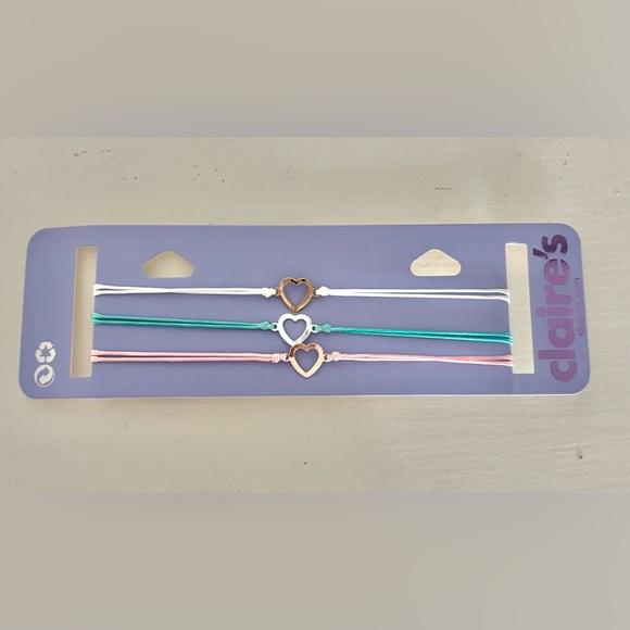 Heart Choker Necklace Set of 3 Heart Charm Chokers - Picture 5 of 5